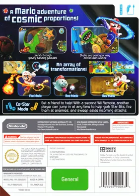 Super Mario Galaxy box cover back